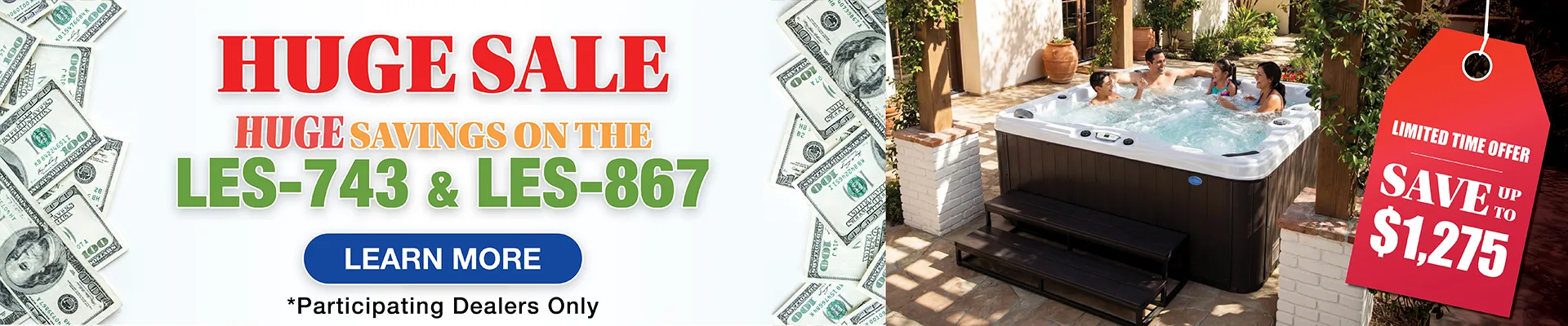 Calspas hot tub being used in a family setting - Michigan Center